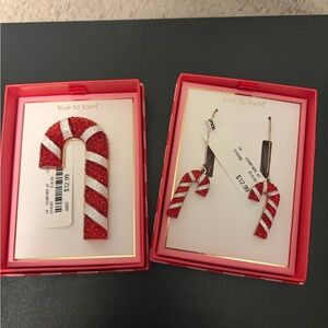 Red and White Candy Cane Earrings